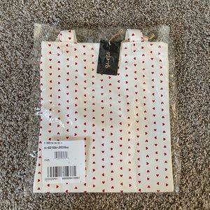 NWT Brandy Melville/John Galt Heart Tote Shoulder Bag Red White